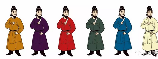 唐制天子至庶人的常服袍色（燕王绘）