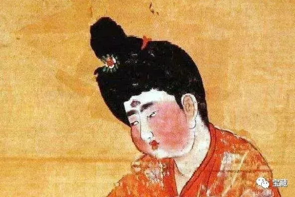 （《新疆吐鲁番张礼臣墓绢画弈棋仕女图》）