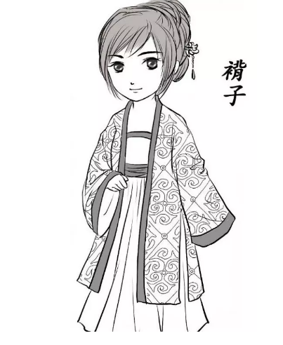 褙子卡通图