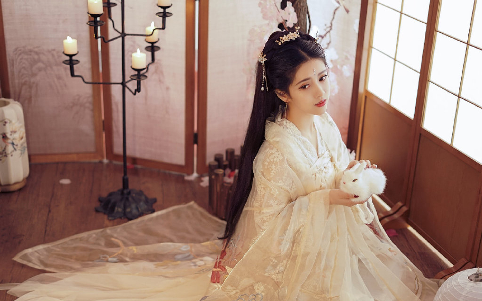 古风美女唯美仙气写真桌面壁纸
