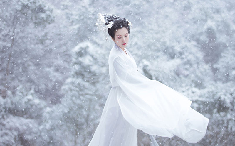 汉服 雪景