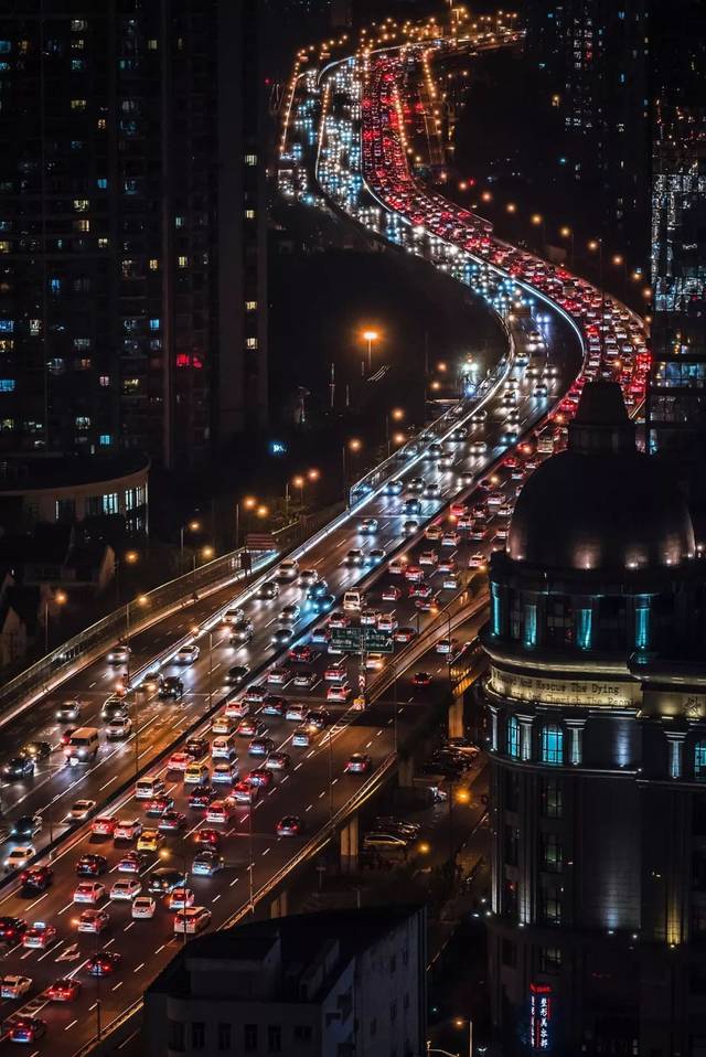 上海晚高峰车流