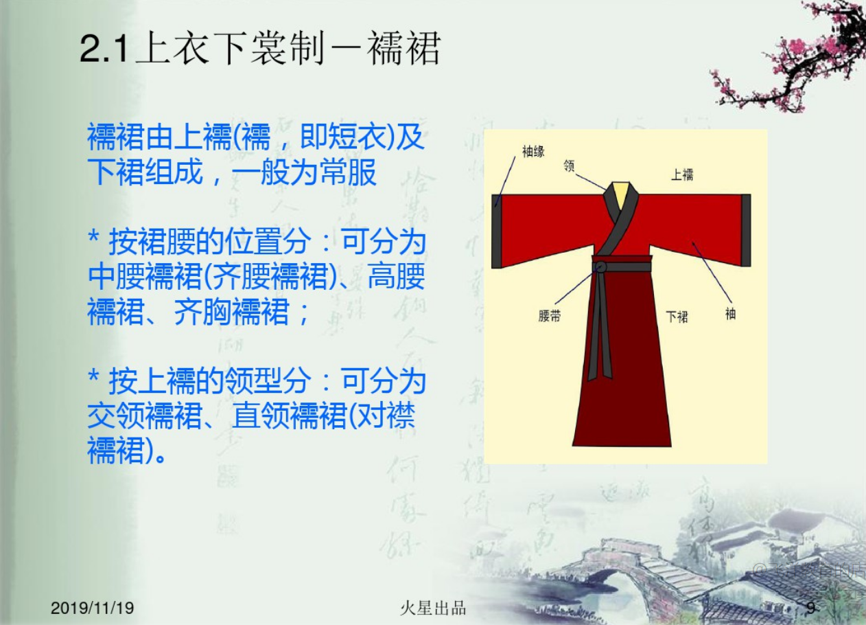 汉服上衣下裳-儒裙